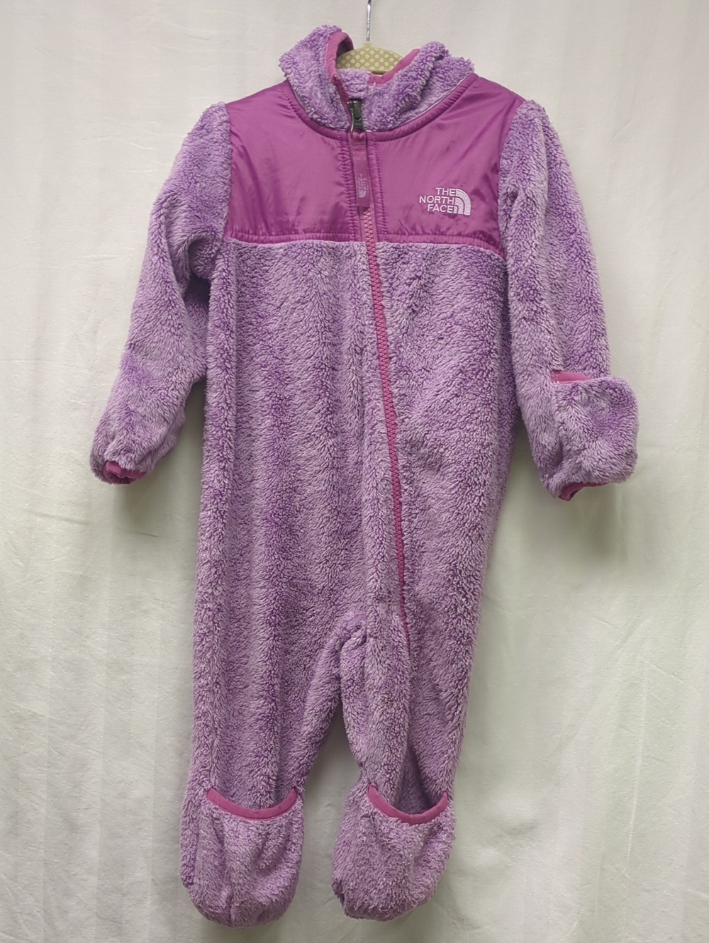 The North Face Lavender Purple Sherpa Kids Footed One-Piece